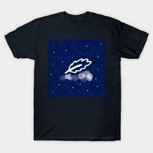 pen, feather, writing, copywriting, writer, night, technology, light, universe, cosmos, galaxy, shine, concept, illustration T-Shirt